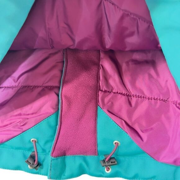 North Face Jacket Womens medium Apex Elevation Primaloft Garnet Purple Teal - Picture 3 of 16